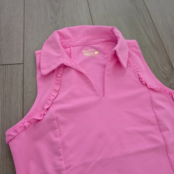 Lilly Pulitzer UPF 50+ Luxletic Martina Polo in Pink - Picture 4 of 7